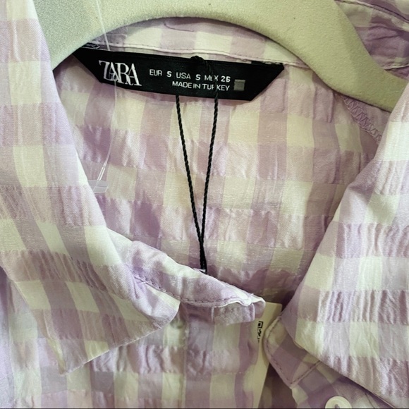 NEW Zara checkered shoulder pad top - Picture 6 of 7